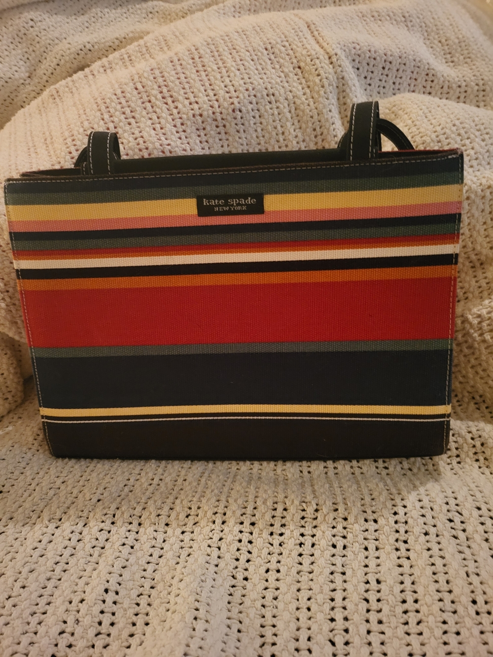 kate spade Navy Multicolor Stripe Tote